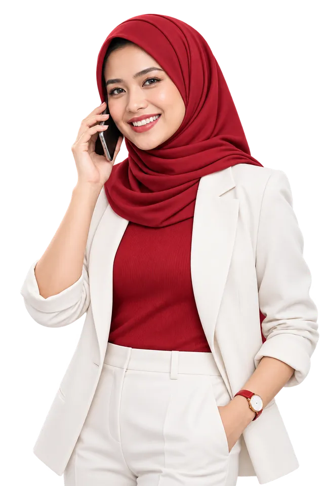 Customer talking to an AI voice agent on the phone
